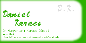 daniel karacs business card