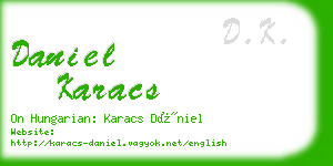 daniel karacs business card